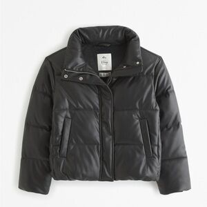 Abercrombie vegan leather classic puffer